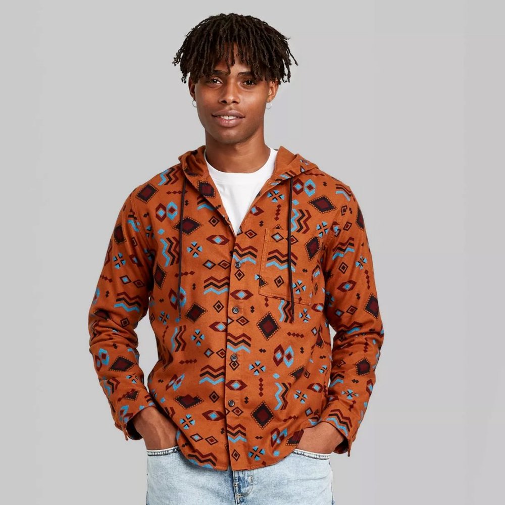 Men's Original Use Long Sleeve Hooded Shirt